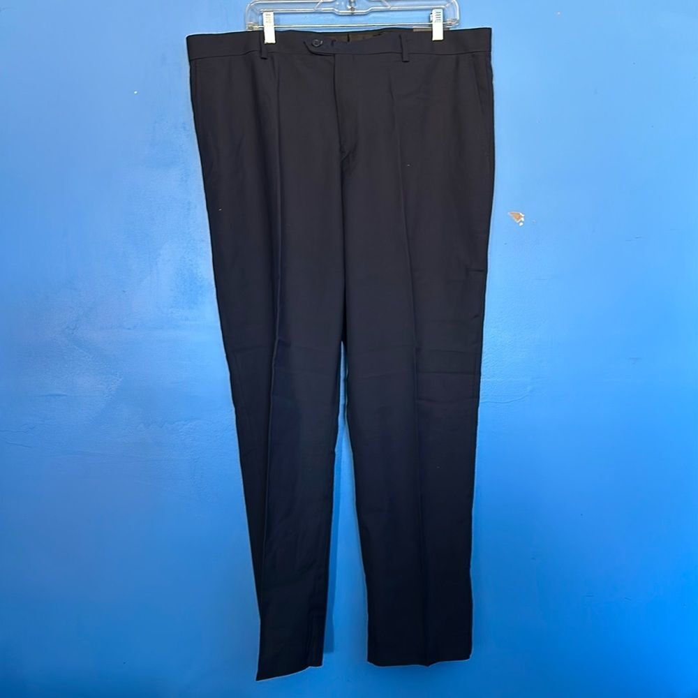 Dolce Roma Travel Luxe Modern Fit Dress Pants Men’s 40x30 Navy Blue Flat Front
